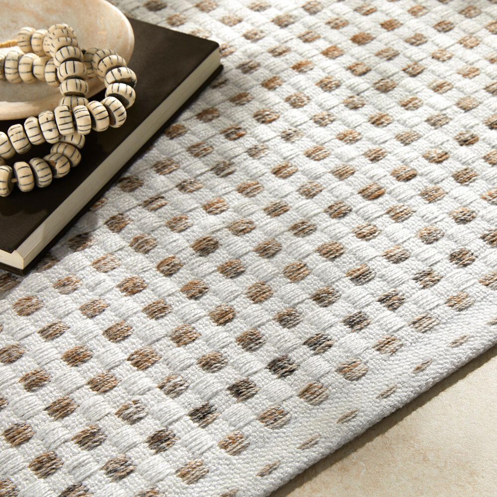 Surya Ariel White, Medium Gray and Taupe 10&#39; x 14&#39; Area Rug, , large
