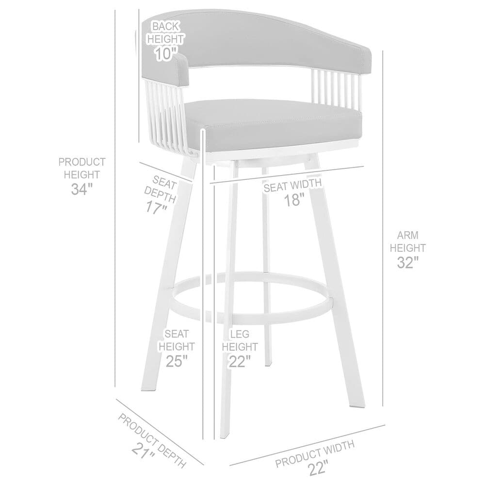 Blue River Chelsea 25&quot; Counter Stool with Slate Gray Cushion in Silver, , large
