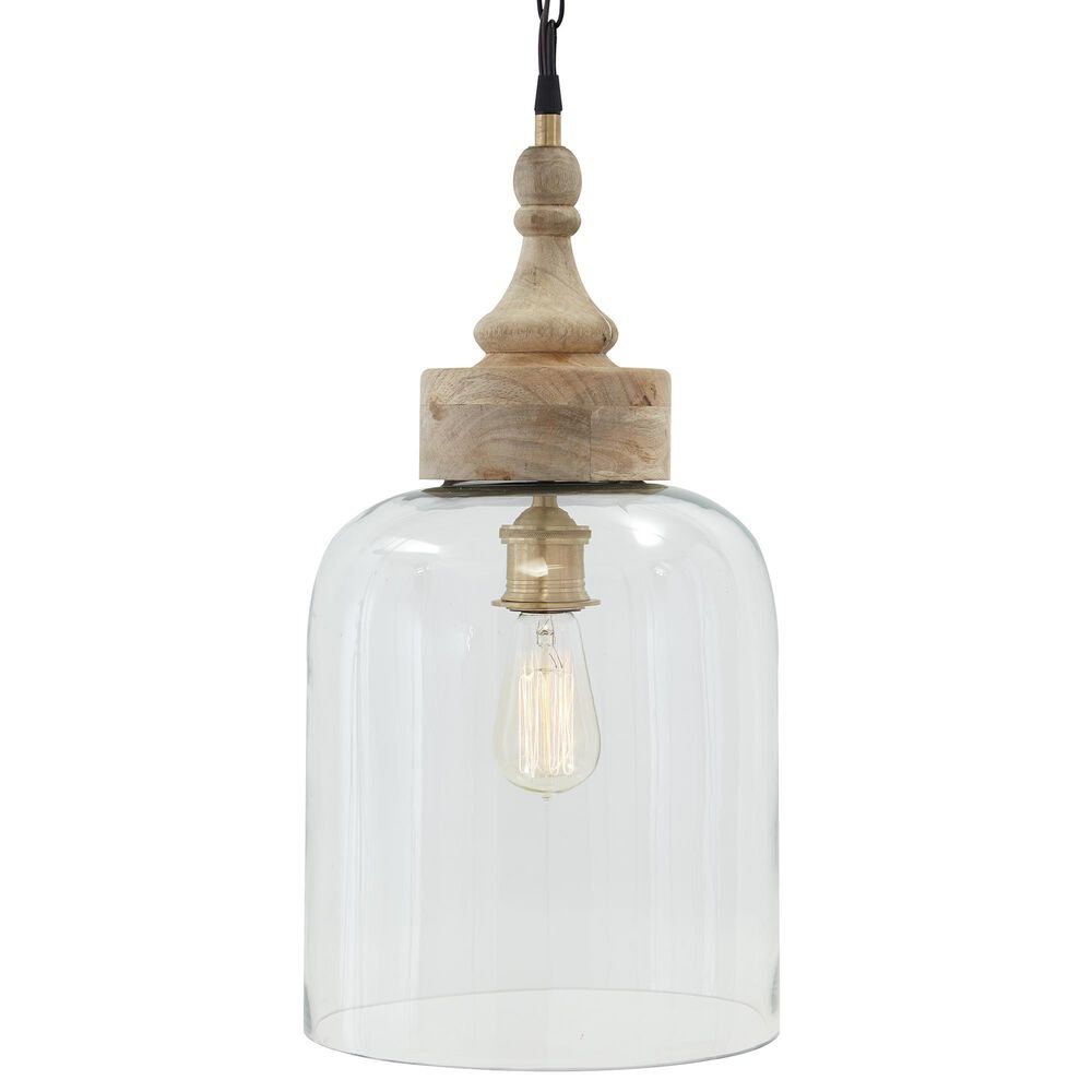 Ashley Faiz Glass Pendant Light in Natural, , large