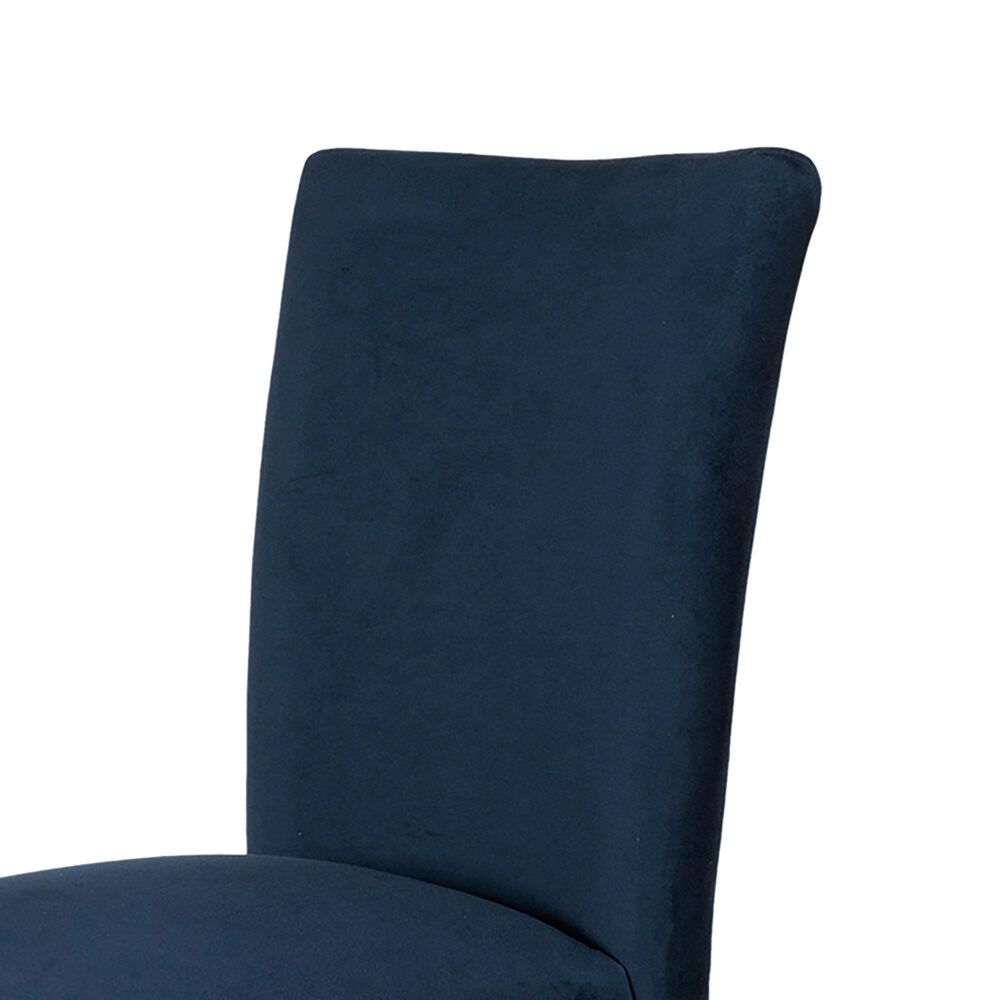 Kinfine Parsons Dining Chair with Dark Navy Cushion in Dark Walnut &#40;Set of 2&#41;, , large