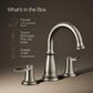 Kohler Bellera Widespread Bathroom Sink Faucet in Vibrant Brushed Nickel, , large