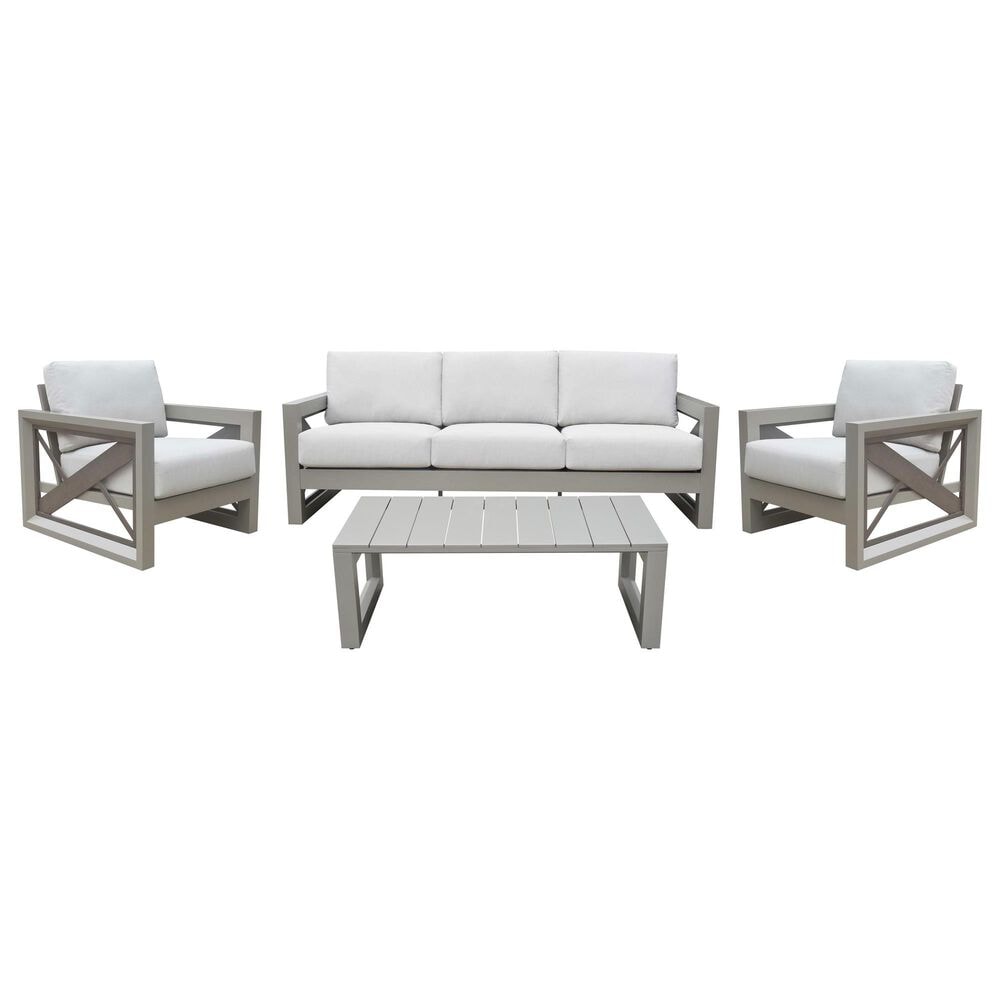 Steve Silver Co. Dalilah 4-Piece Patio Conversation Set in Off-White, , large