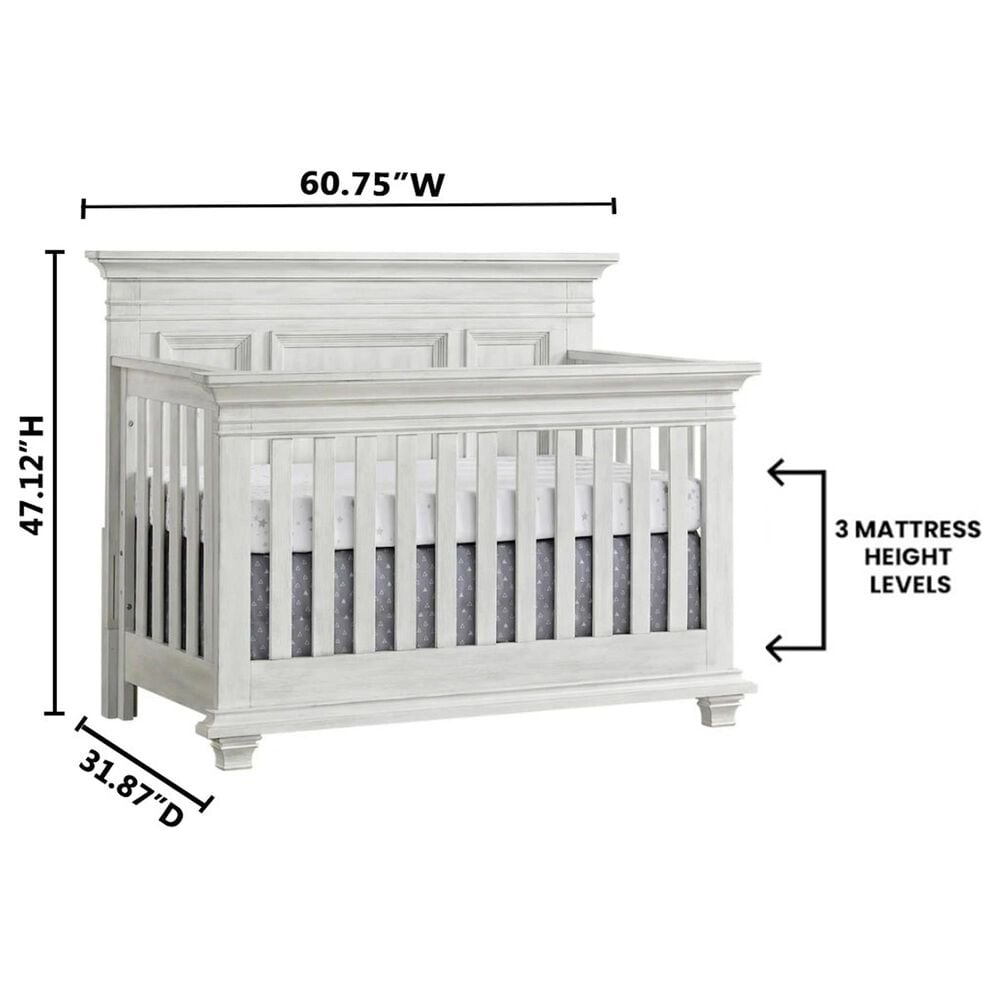Oxford Baby Weston 2-Piece Crib and Dresser Nursery Set in Vintage White, , large