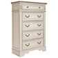 Ashley Realyn 5 Drawer Chest in Chipped White and Brown, , large