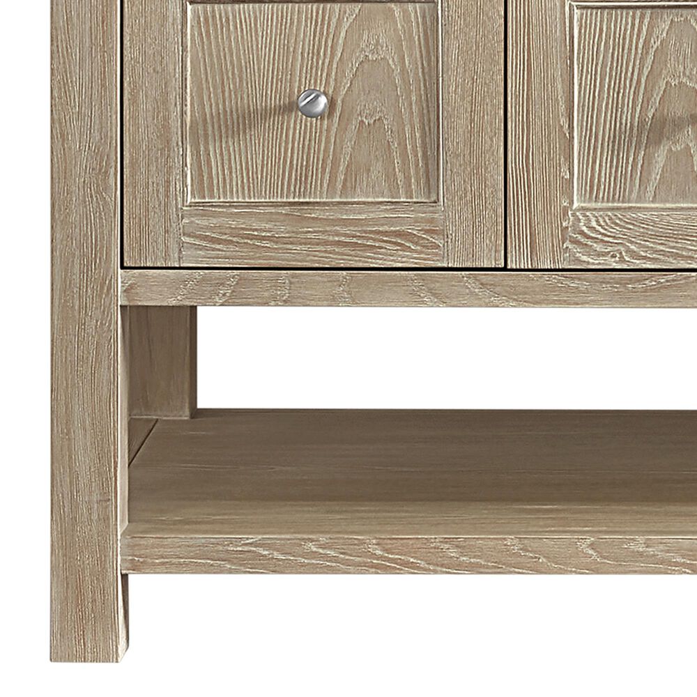 James Martin Vanities Breckenridge 60&quot; Single Bathroom Vanity in Whitewashed Oak with 3 cm Ethereal Noctis Quartz Top and Rectangular Sink, , large