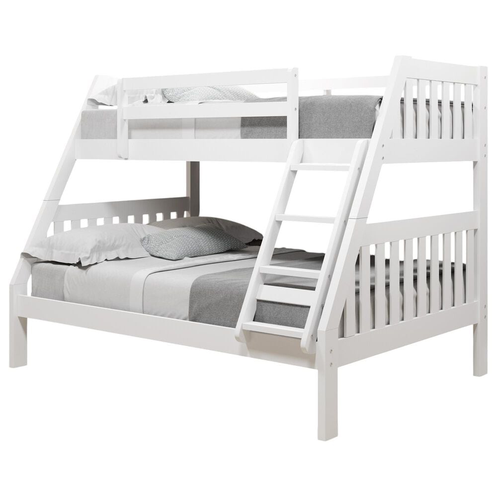 Forest Grove Twin over Full Mission Bunk Bed in White, , large