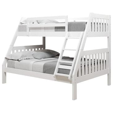 Forest Grove Twin over Full Mission Bunk Bed in White, , large
