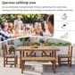 Hearth and Haven 6-Piece Patio Dining Set with Table, Bench and Chairs in Natural, , large