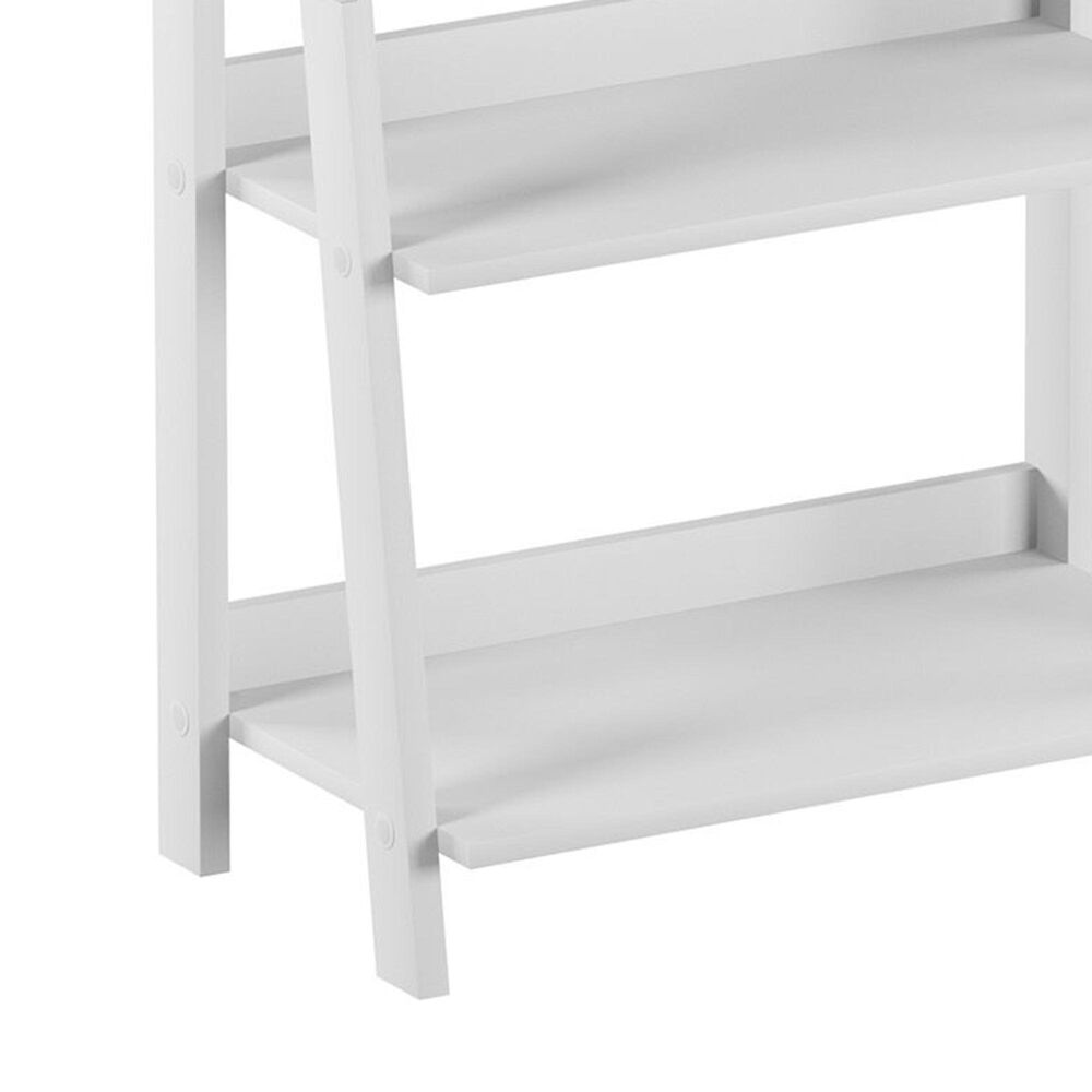 Timberlake Lavish Home 4-Shelf Ladder Bookcase in White, , large