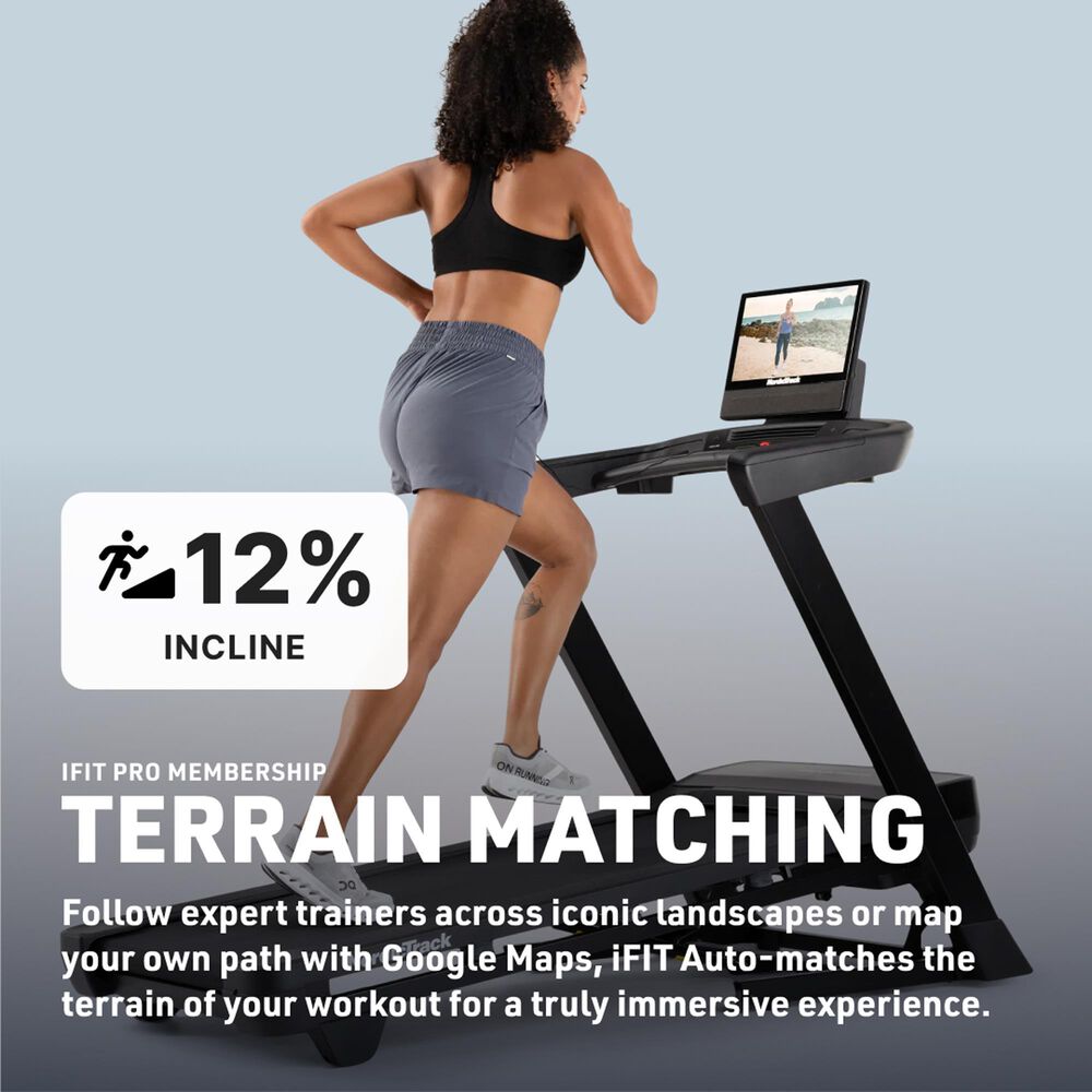 NordicTrack T Series 16 Folding Treadmill in Black, , large