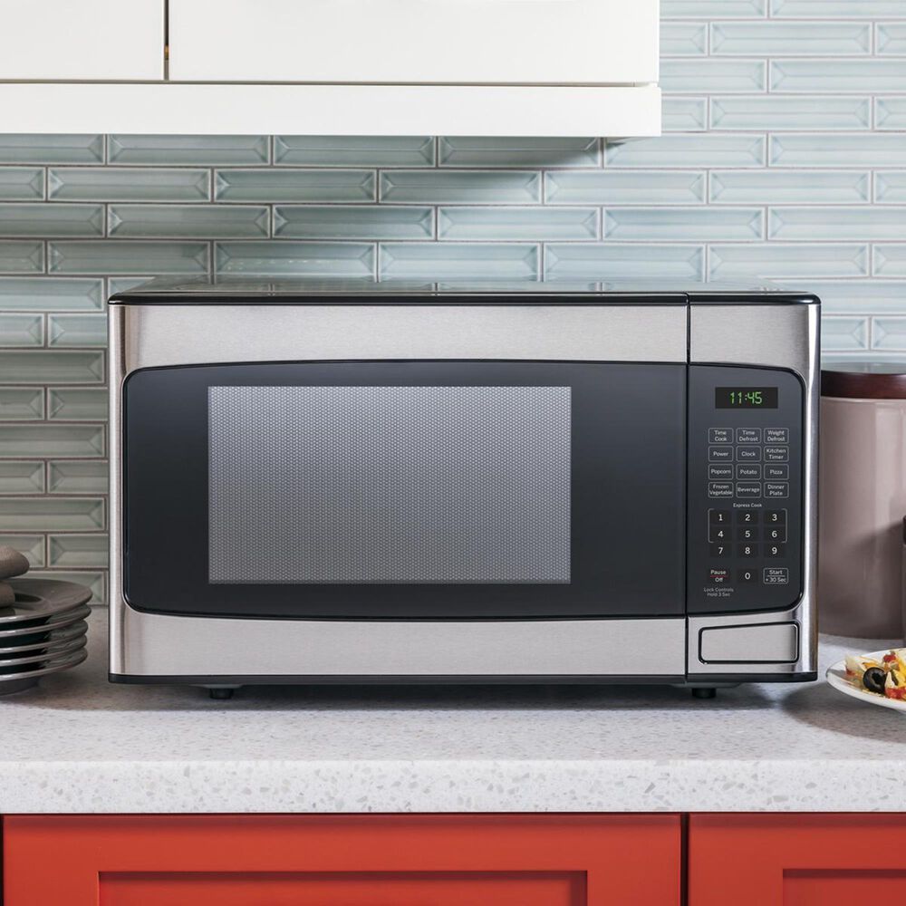 GE Appliances 1.1 Cu. Ft. Countertop Microwave in Stainless Steel Ge 1.1 Cu Ft Countertop Microwave In Stainless Steel