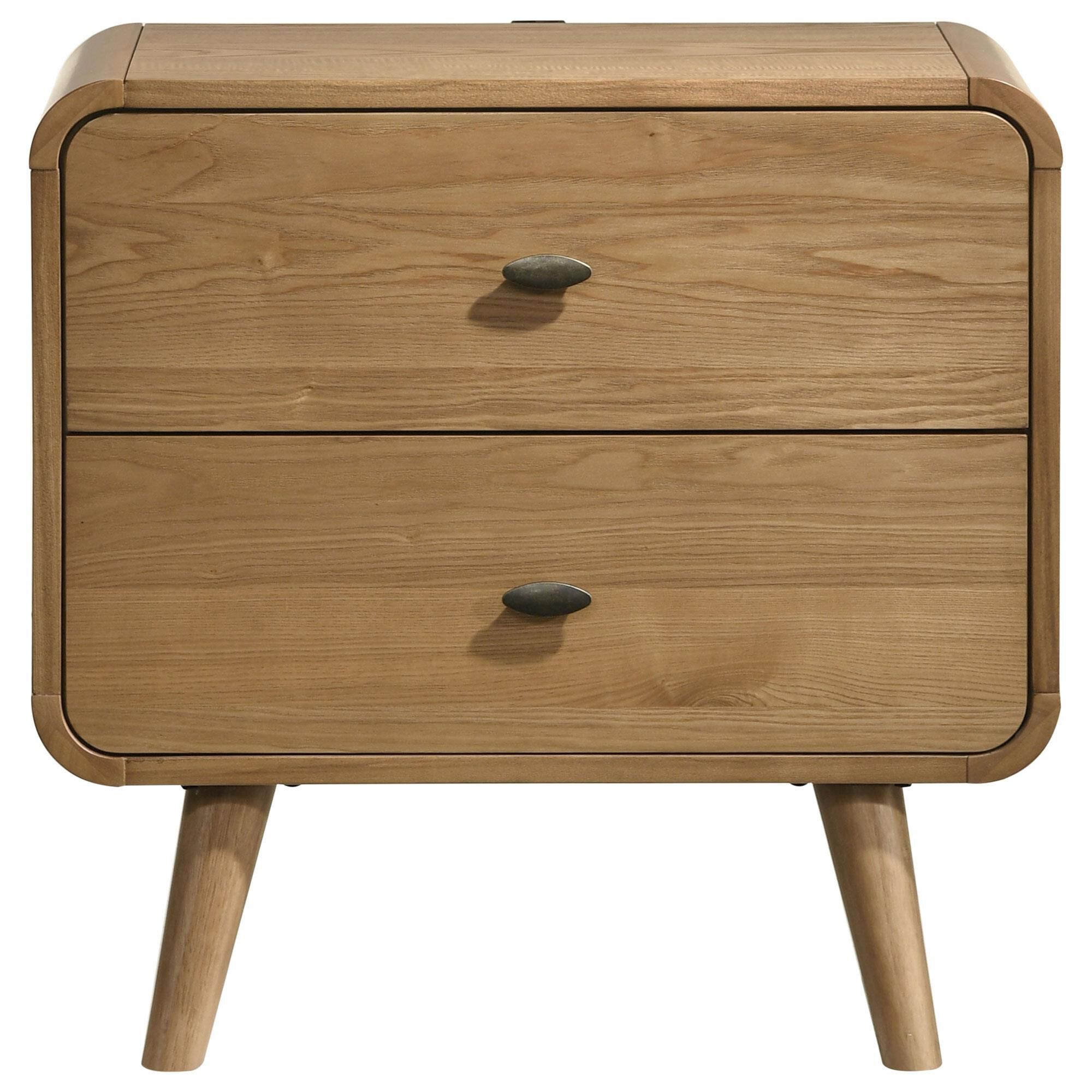 Pacific Landing Robyn 2 Drawer Nightstand in Light Ash
