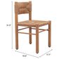 Zuo Modern Iska Outdoor Dining Chair in Natural (Set of 2), , large