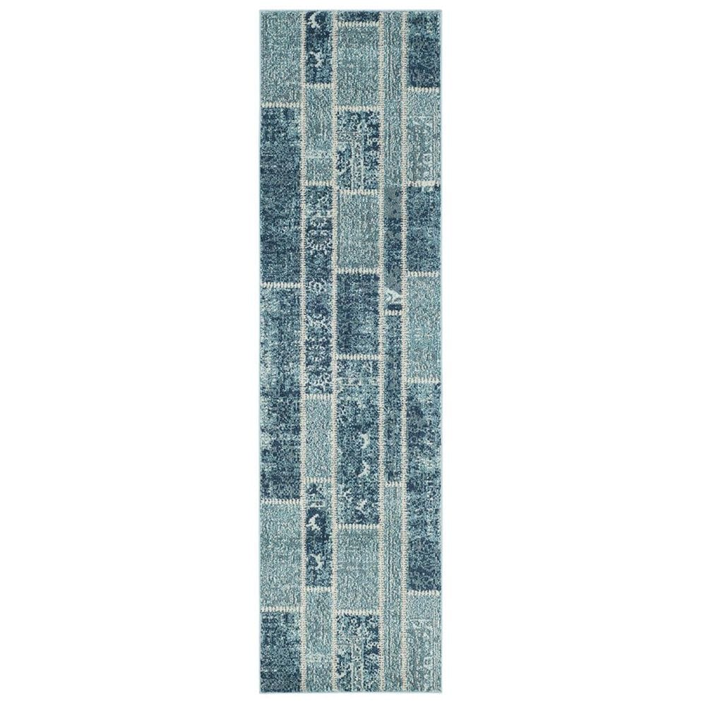 Safavieh Monaco MNC216J-28 2"2" x 8" Blue/Multi Runner, , large