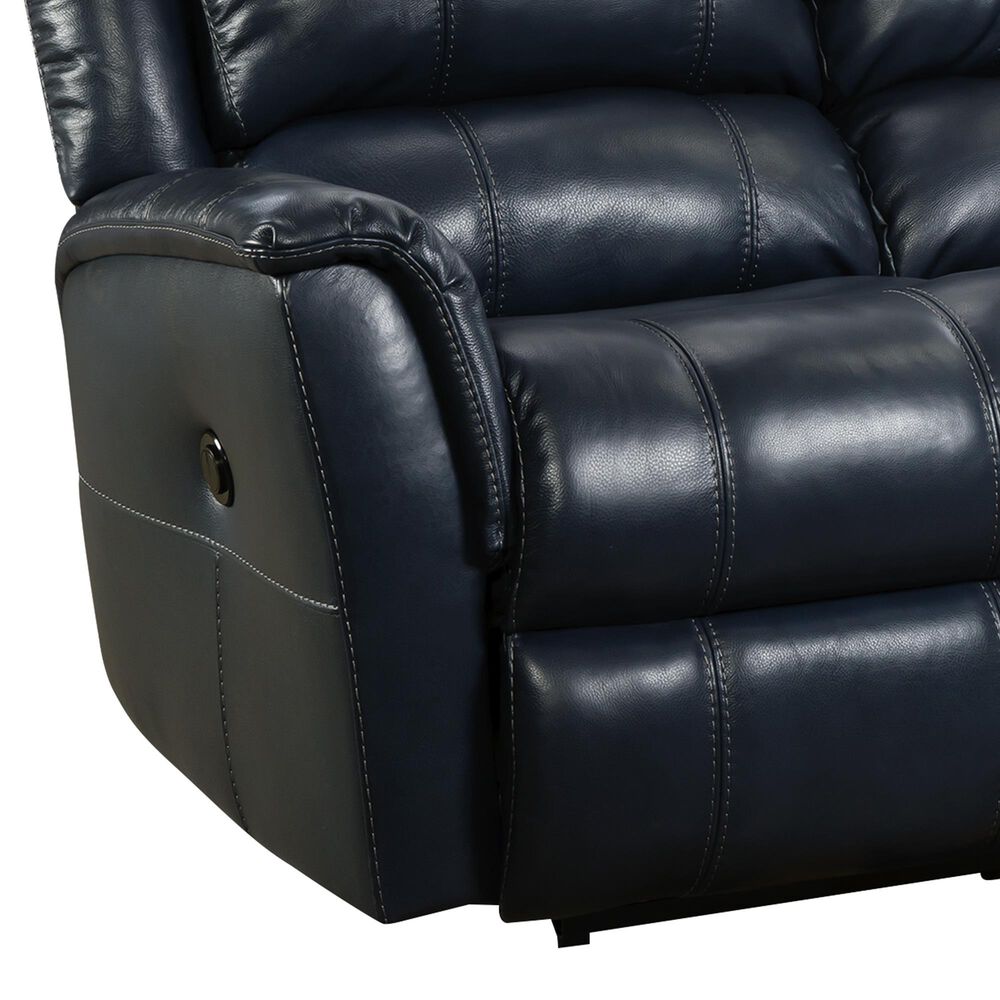 Homestretch Mercury Double Power Reclining Sofa in Ocean Blue, , large