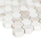 MS International Angora Tibi 1" Hexagon on 12" x 12" Marble Mosaic Sheet, , large