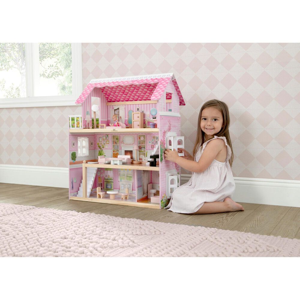 Delta Children Little Gem Dollhouse with 3-Story and 4 Rooms in Multicolor, , large