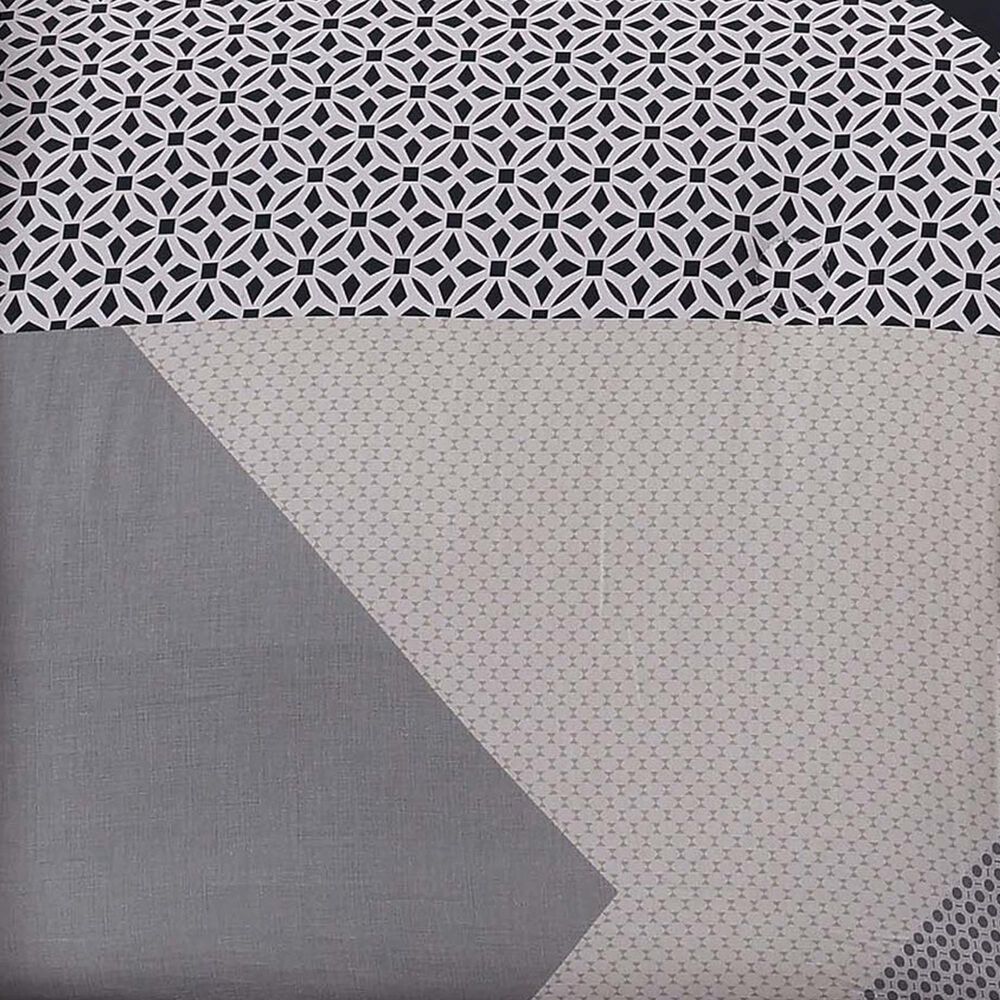 BEBEJAN Geo Fusion 5-Piece Queen Comforter Set in Navy, Grey and Ivory, , large