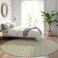 Dalyn Rug Company Marlo 4" Round Orange Indoor/Outdoor Area Rug, , large