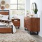 Home Trends & Design Aspen 2-Drawer Nightstand in Walnut and Antique Zinc, , large