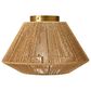 Creative Coop Lillian 1-Light Flush Mount with Natural Paper Rope Shade in Brushed Gold, , large