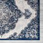 Amer Rugs Alexandria 4" x 6" Ivory and Navy Area Rug, , large