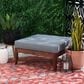 Linon Home Decor Summerlyn Patio Ottoman with Walnut Frame in Grey, , large
