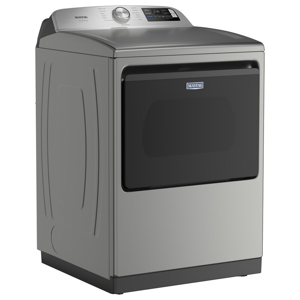 Maytag 5.3 Cu. Ft. Smart Pet Pro Top Load Impeller Washer and 7.4 Cu. Ft. Gas Smart Top Load Dryer Laundry Pair in Classic Silver, , large