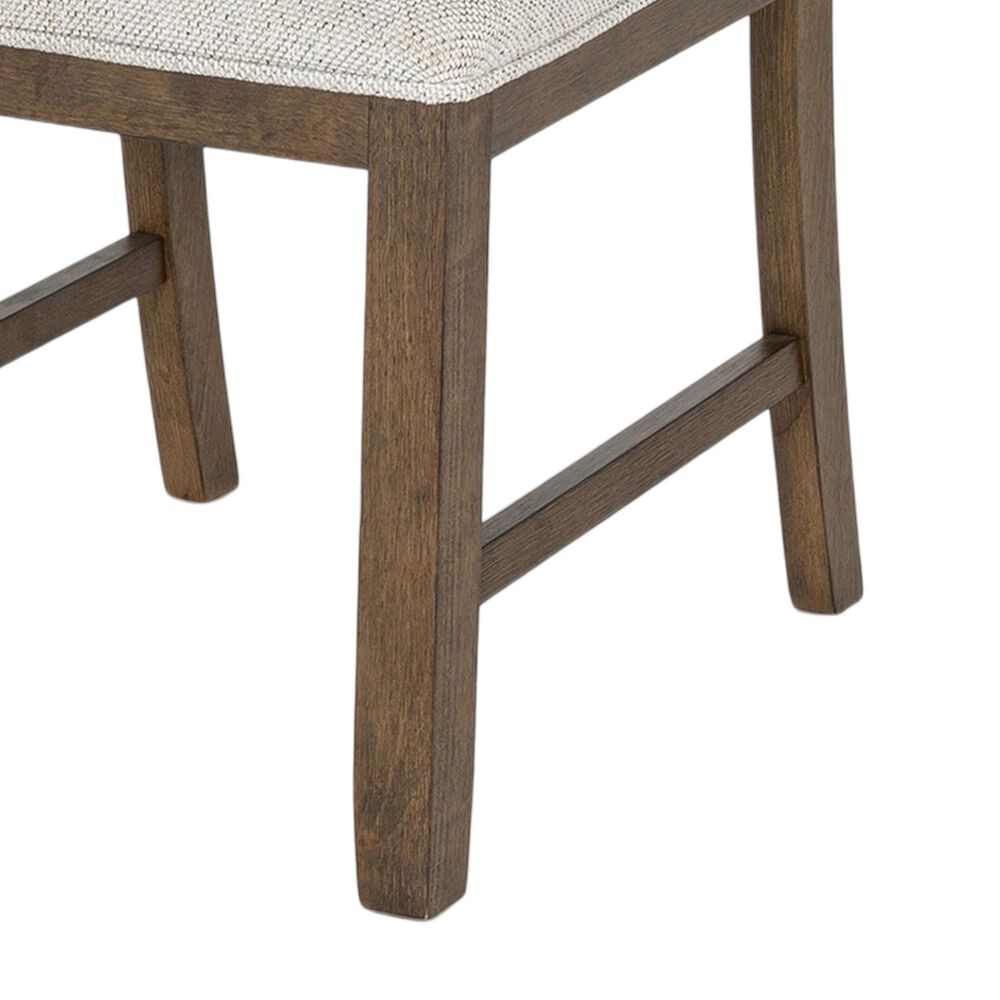 Furniture of America Virex Upholstered Side Chair in Dark Walnut (Set of 2), , large