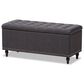 Baxton Studio Kaylee Storage Ottoman Bench in Dark Grey, , large