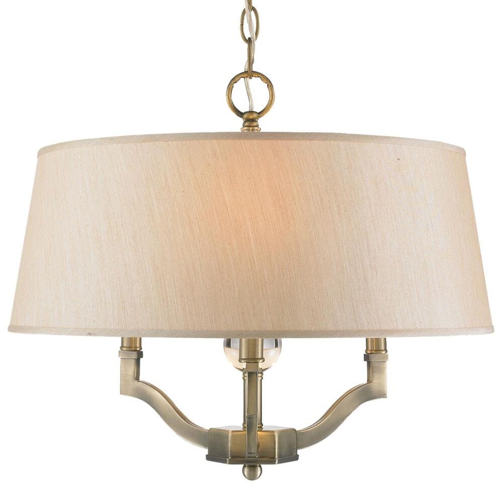 Golden Lighting Waverly Semi-Flush &#40;Convertible&#41; in Aged Brass, , large