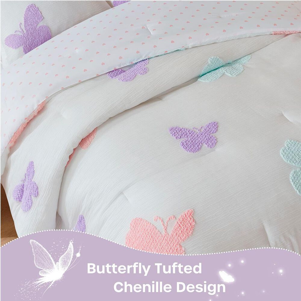 Hampton Park Rio 4-Piece Full/Queen Comforter Set in Purple, Blush Pink and Bright White, , large