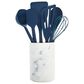 Green Pan Platinum Silicone 7-Piece Utensil Set with Crock in Oxford Blue, , large