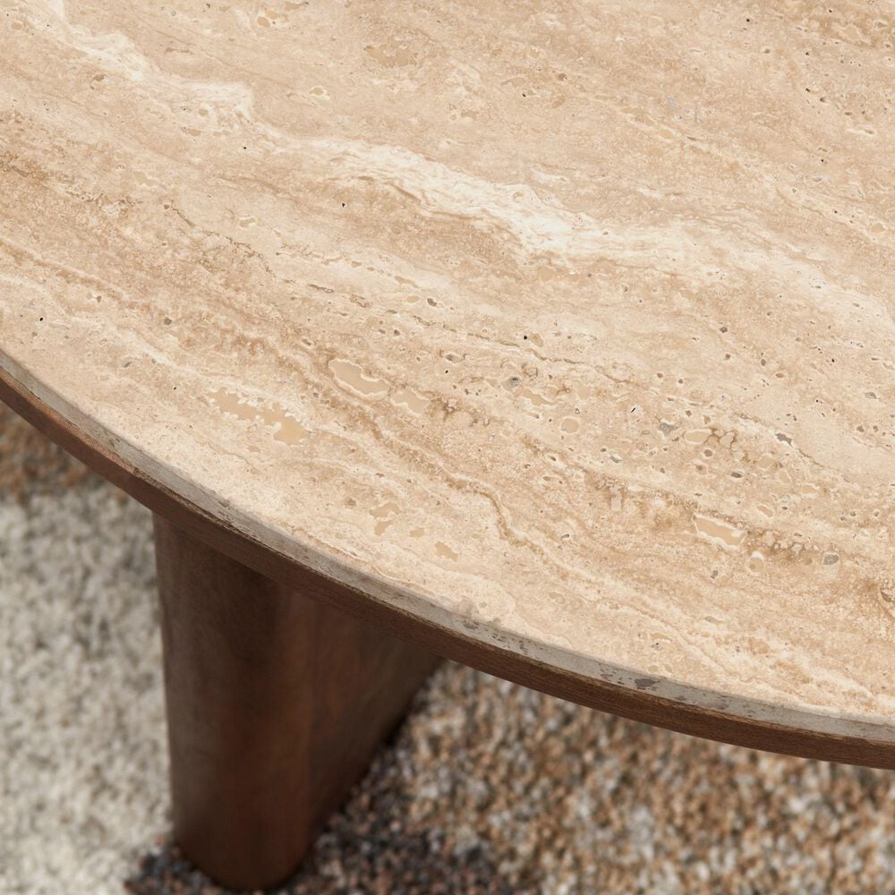 Slatehouse Mason Round Cocktail Table in Brown, , large