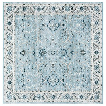 Safavieh Isabella  6"7" Square Light Blue and Cream Area Rug, , large