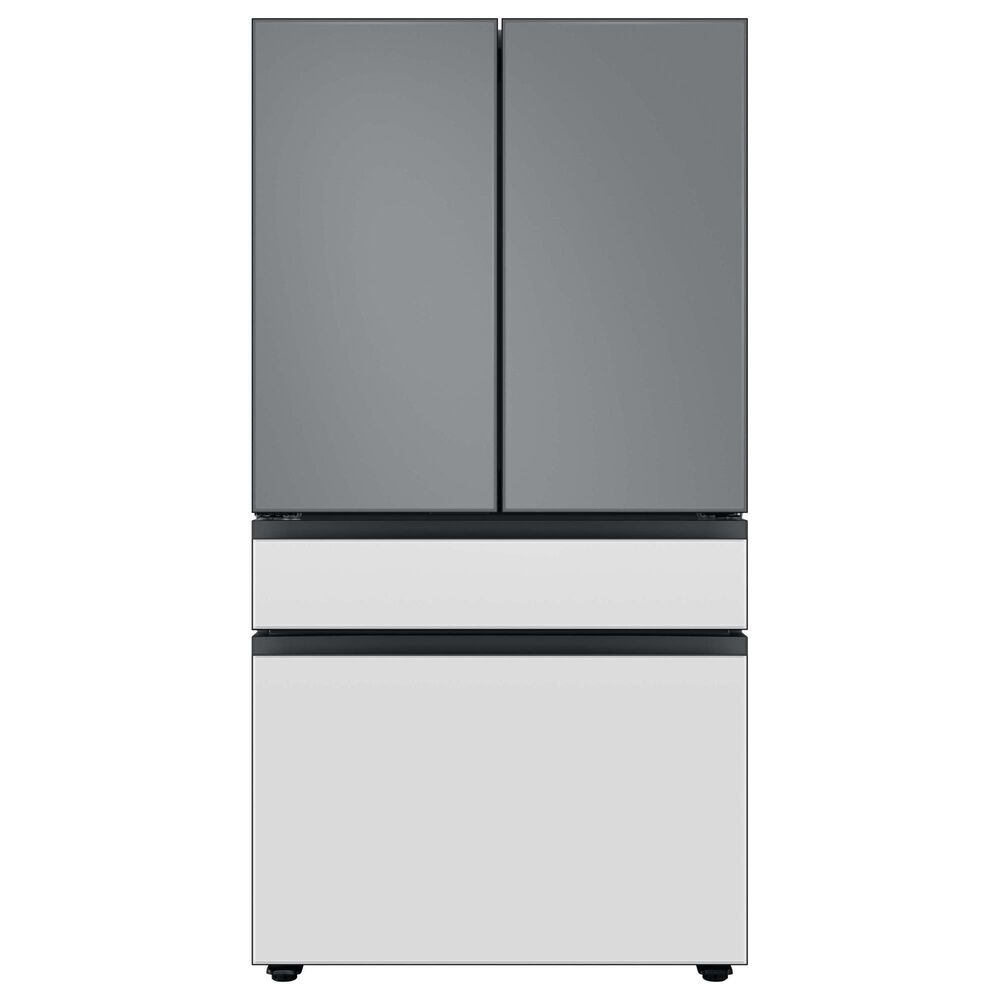 Samsung Bespoke 4-Door French Door Refrigerator Middle Panel in White Glass, , large