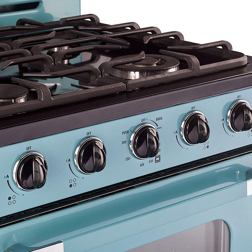 Unique Appliances Classic Retro 30" Pro Convection Gas Range in Ocean Mist Turquoise, , large