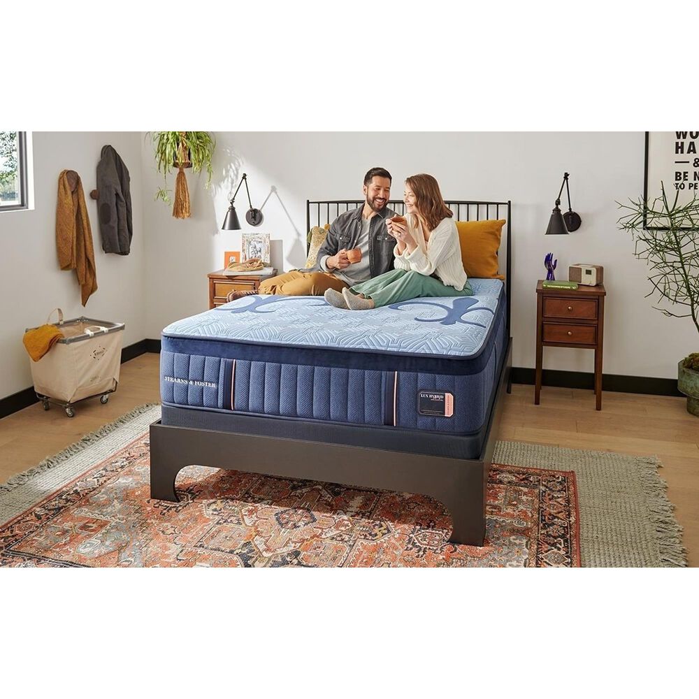 Stearns &amp; Foster Lux Estate Elite Firm Hybrid California King Mattress with Low Profile Box Springs, , large