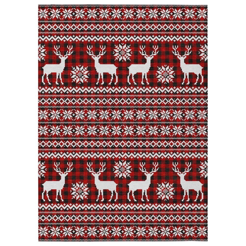 Dalyn Rug Company Wonderland WN28 3" x 5" Red Indoor/Outdoor Area Rug, , large