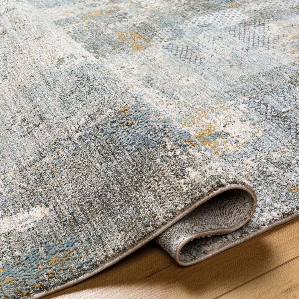 Surya Dresden Dusty Sage, Taupe, Deep Teal, Off-White, Ink Blue, Light Gray and Mustard 6'7" x 9'6" Area Rug, , large