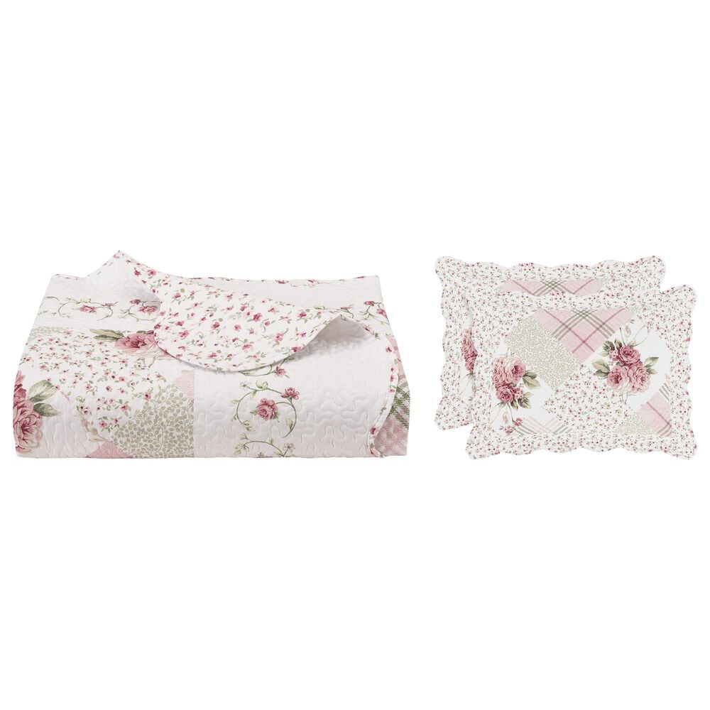 J. Queen New York Bungalow 3-Piece King/California King Quilt Set in Rose, , large