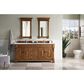 James Martin Vanities Brookfield 72" Double Bathroom Vanity in Country Oak with 3 cm Ethereal Noctis Quartz Top and Rectangle Sinks, , large