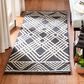 Safavieh Micro-Loop MLP155H 2"3" x 7" Charcoal and Ivory Runner, , large