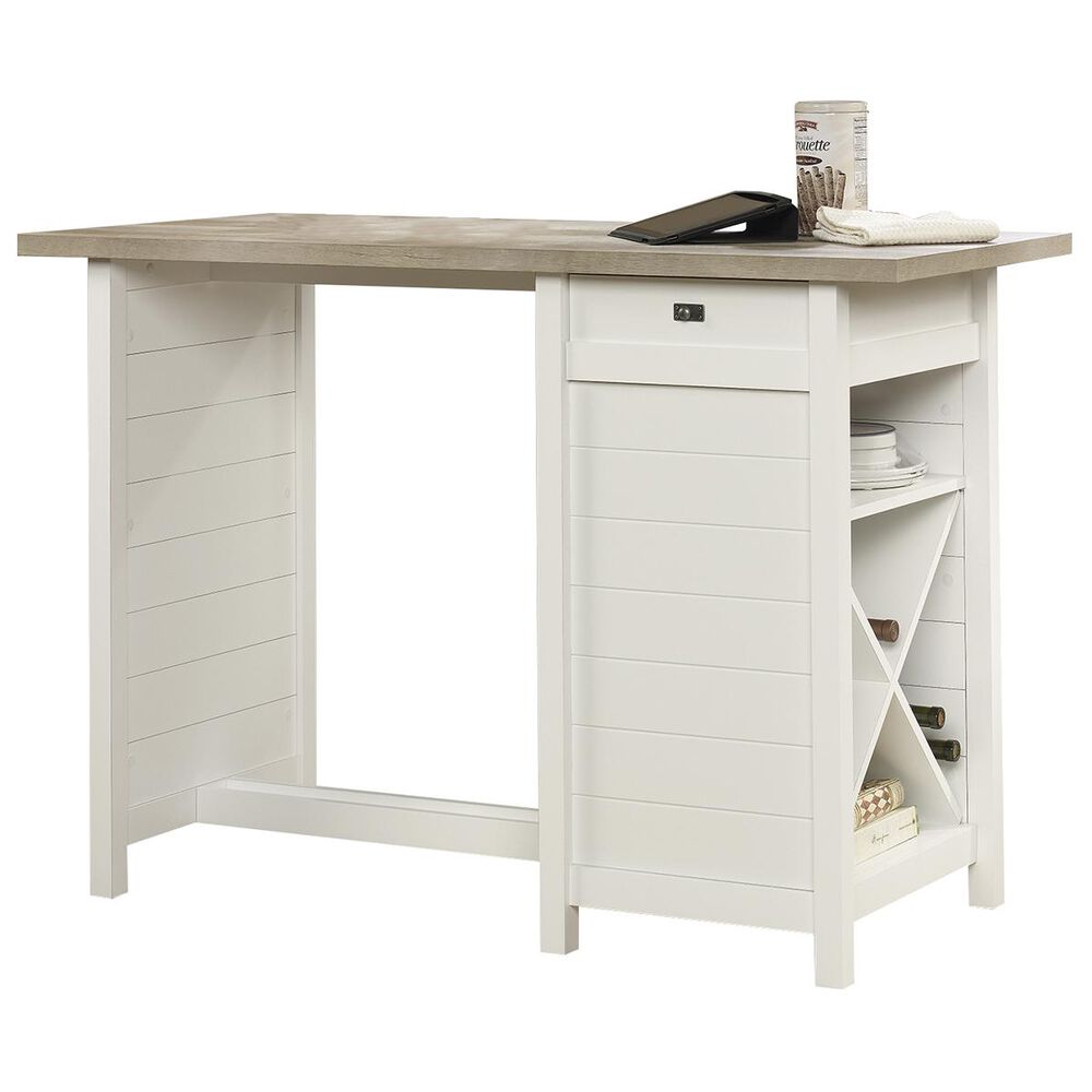 Sauder Cottage Road Kitchen Island in Soft White, , large