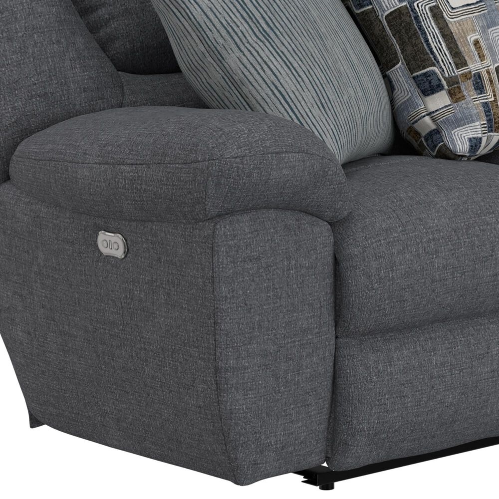 Catnapper Trifecta Power Reclining Sofa with Drop Down Table in Smoke, , large