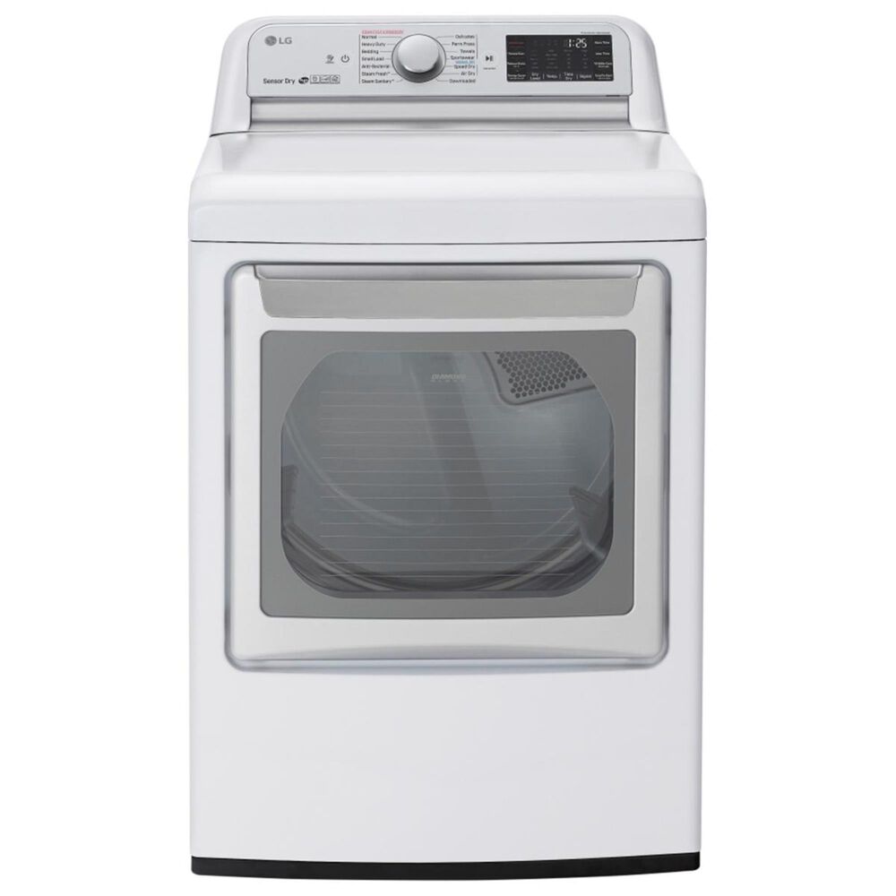 LG 7.3 cu.ft. Smart wi-fi Enabled Electric Dryer with TurboSteam in White, , large