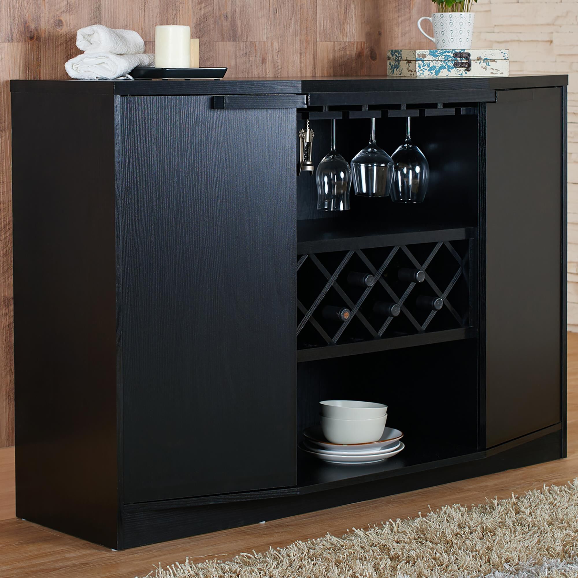 Black wine sale buffet