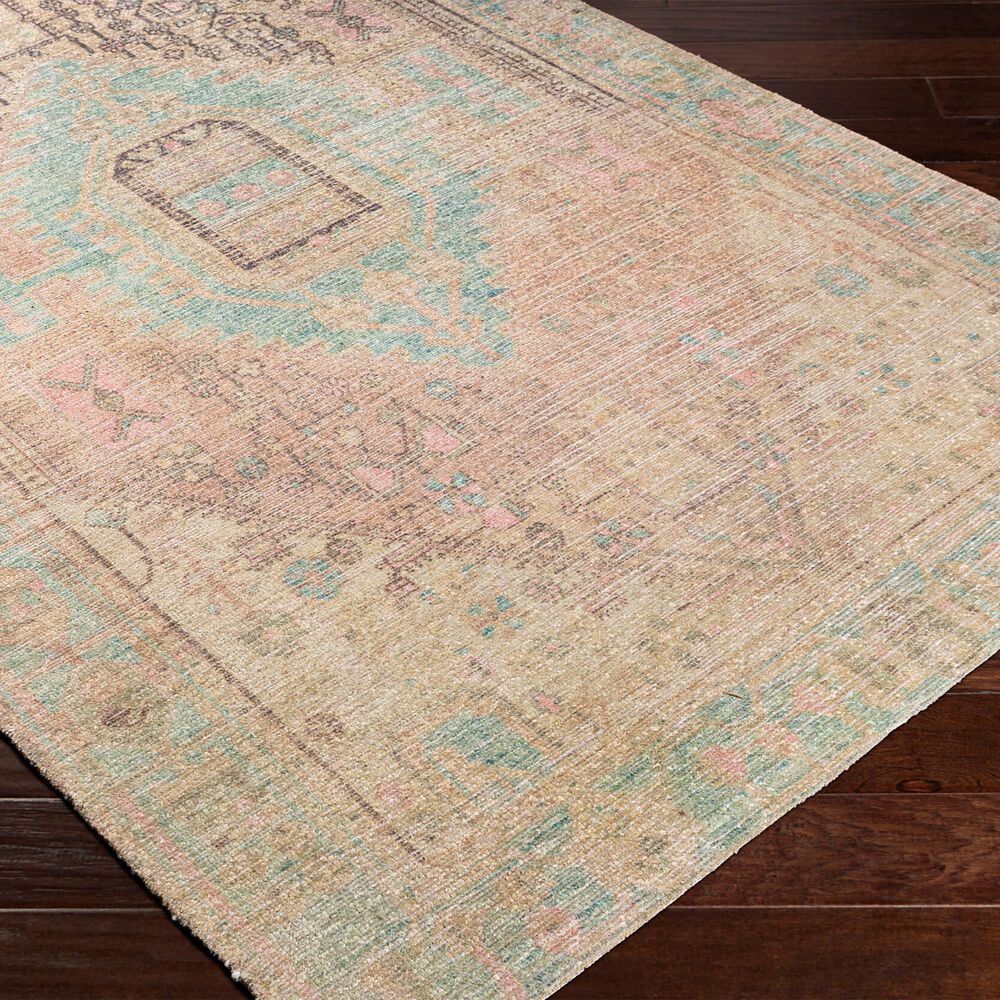 Surya Unique 2&#39;6&quot; x 4&#39; Dusty Pink, Wheat, Charcoal, Peach, Beige, Medium Green and Sage Area Rug, , large