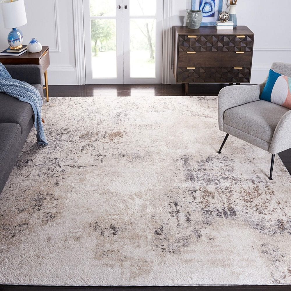 Safavieh Aston ASN708 8&#39; x 10&#39; Ivory and Grey Area Rug, , large