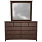 Archbold Furniture Shaker Dresser and Mirror in Brown Mahogany, , large